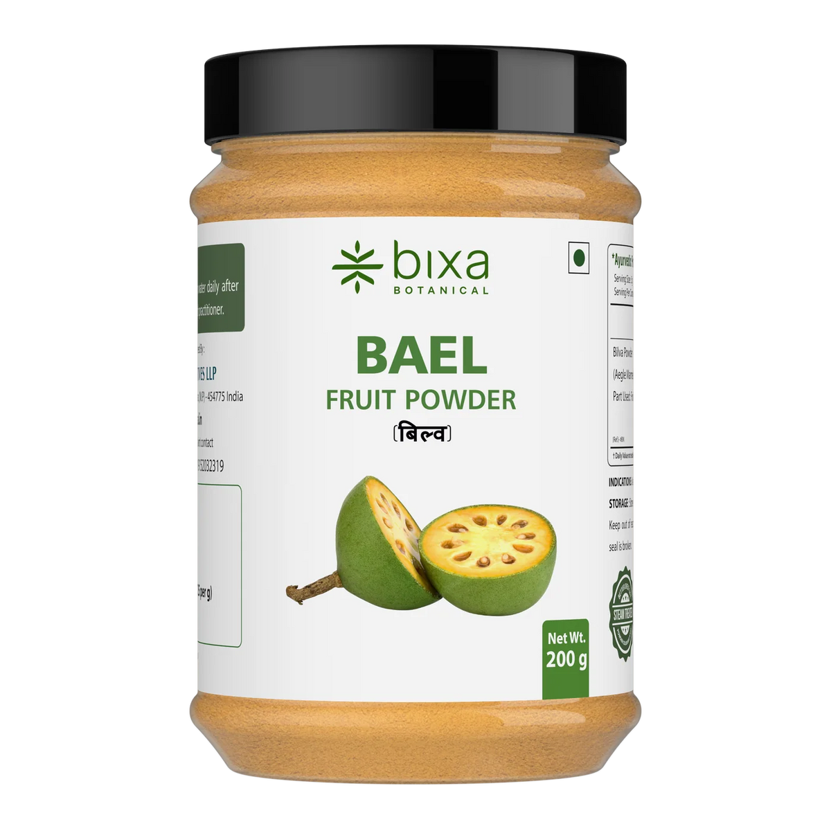 Bixa Botanical Bael Fruit Powder (Aegle Marmelos) | Pure Bengal Quince Powder for Digestive Health, Gut Motility & IBS Relief (200g)