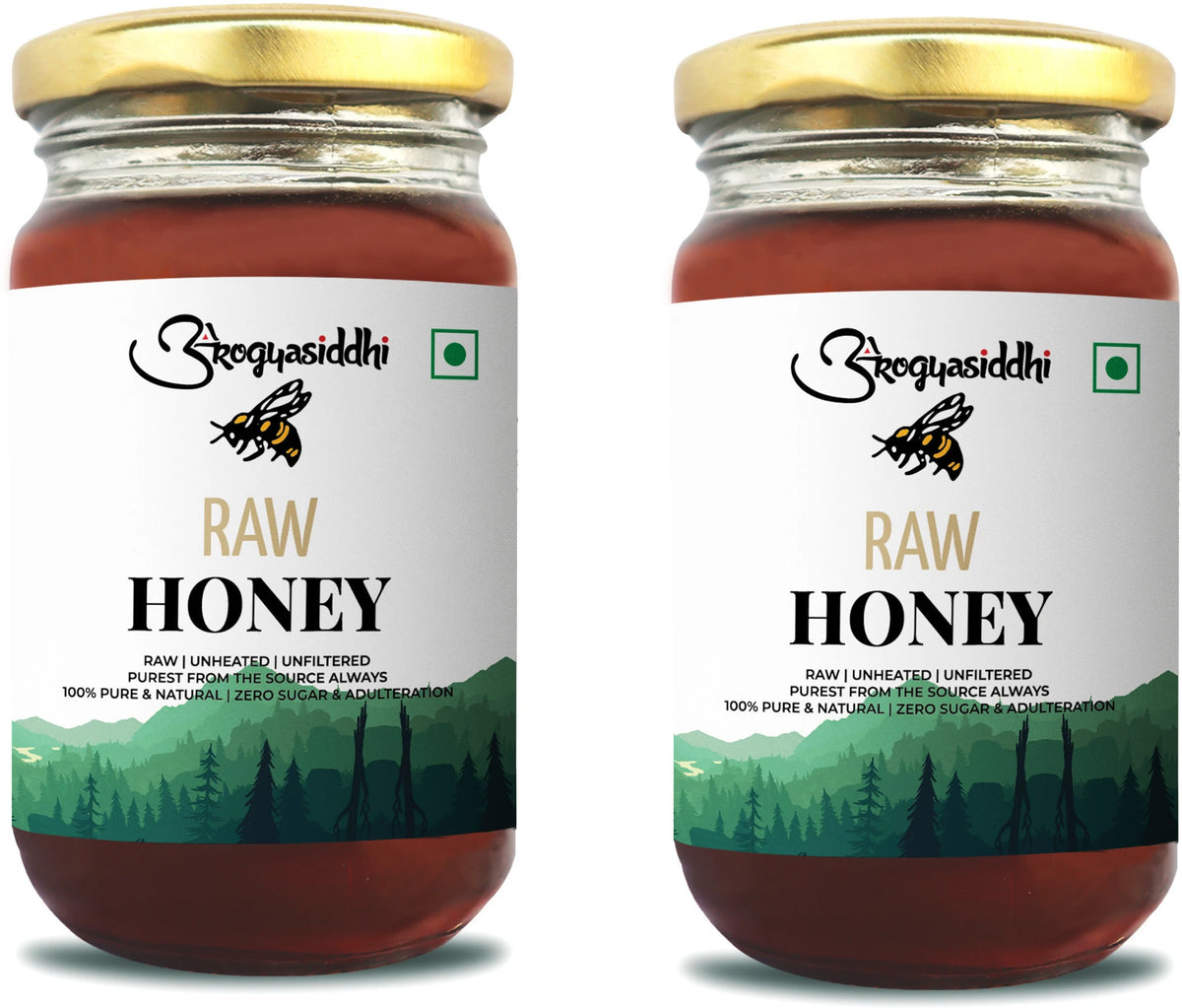 Arogyasiddhi Raw Honey | 100% Pure, Unfiltered & Organic Multi-Flora Honey | 500 g