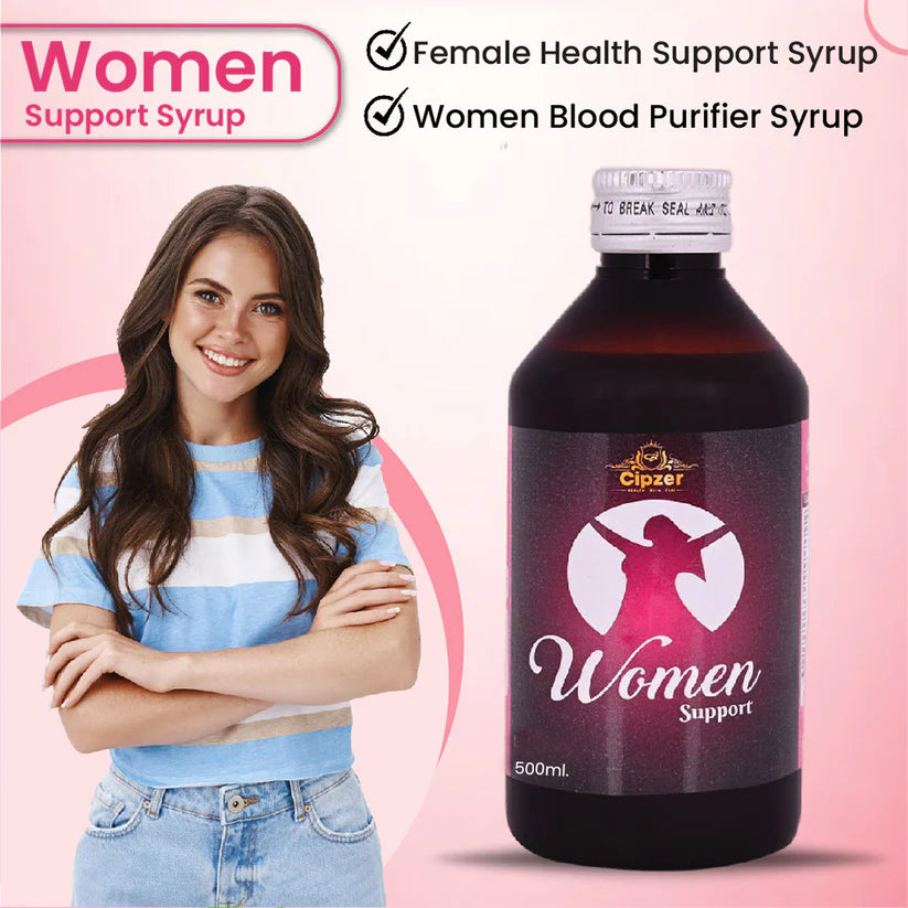 Cipzer Women Support Syrup - 500ml | Menstrual Wellness, Hormonal Balance, Energy & Female Vitality