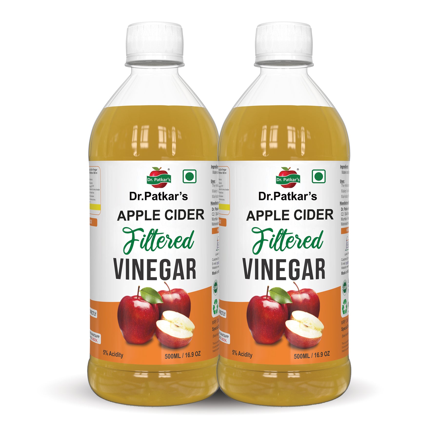 Dr. Patkar’s Apple cider Filtered Vinegar - 500ml