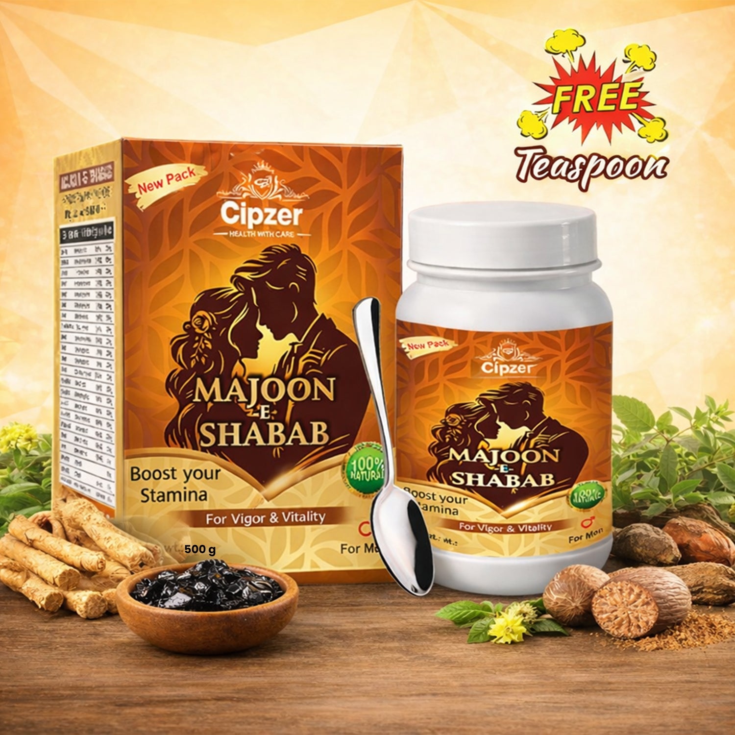 Cipzer Majoon-E-Shabab 500g | Herbal Formula for Sexual Stamina, Power, Sperm Quality & Tightness