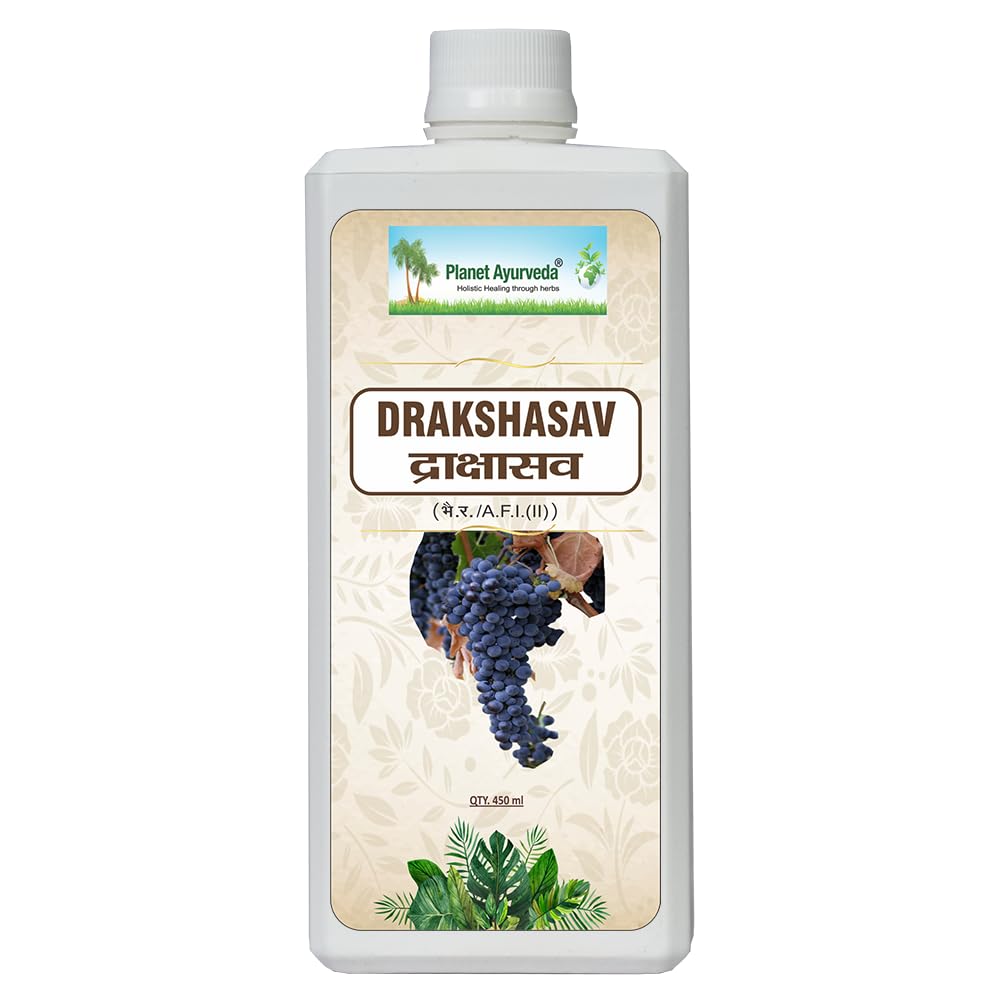 Planet Ayurveda Drakshasav Syrup - 450ml | Ayurvedic Digestive & Iron Support Tonic