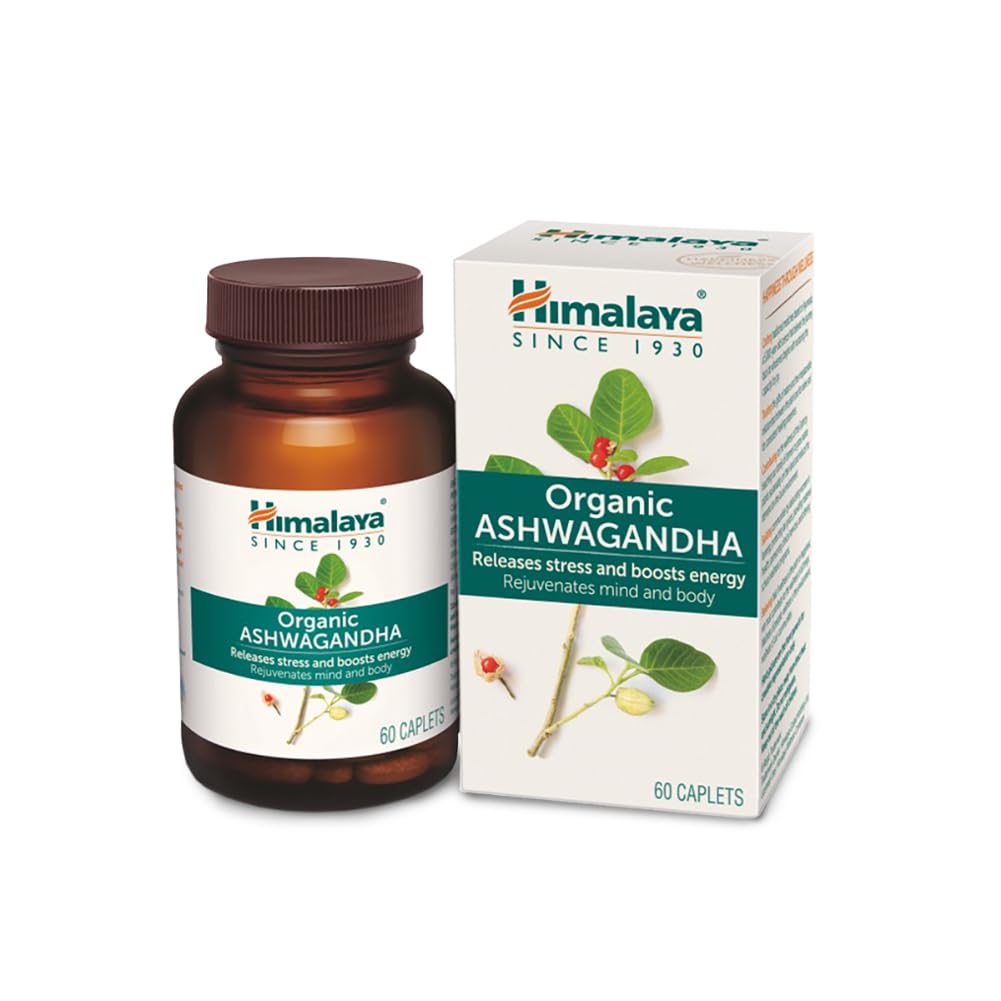 Himalaya Organic Ashwagandha Caplet | Helps Release Stress - 60 Caplet