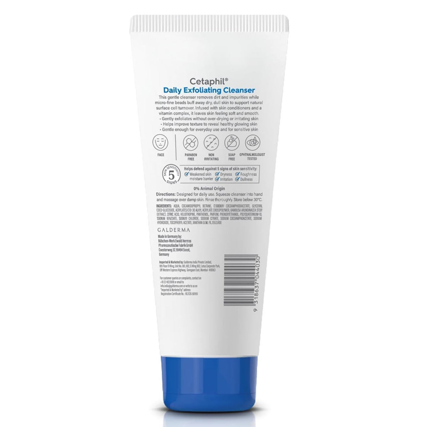 Cetaphil Daily Exfoliating Cleanser with Vitamin E | For All Skin Types Cleanser - 178ml