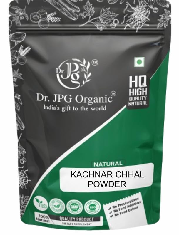 DR. JPG Organic Natural Kachnar Chaal Powder (200g) | Pure Bauhinia Variegata Bark Powder