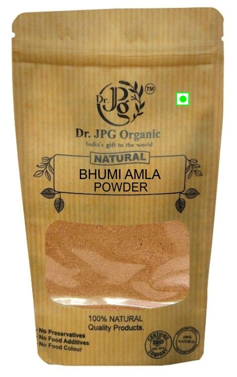 DR. JPG Organic Natural Bhumi Amla Powder (200g) | Pure Phyllanthus Niruri / Bhumyamalaki Powder