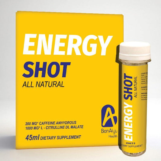 Bonaiyu Energy Shot All Natural With 1000Mg L-Citrulline - 6 Pet Bottles