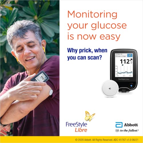 Freestyle Libre Flash Glucose Monitoring System-Sensor (4 Sensor & 1 Reader Combo)