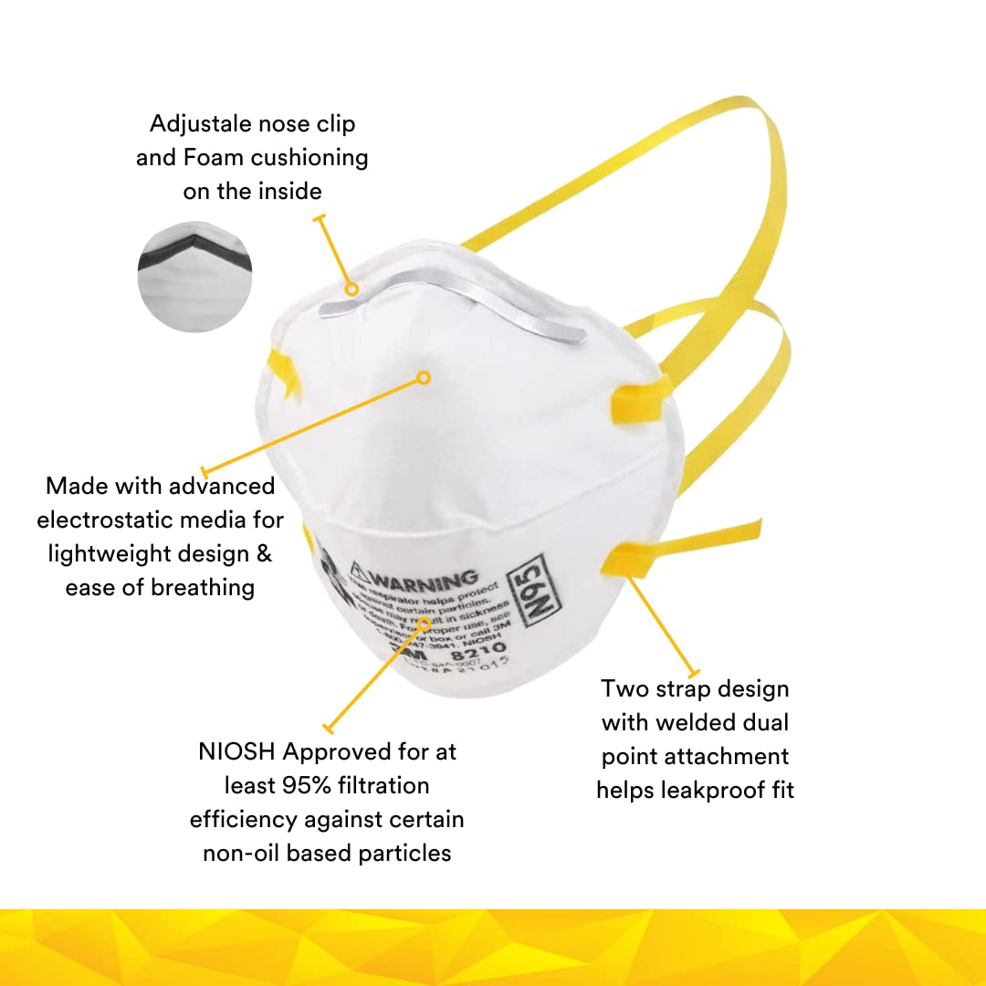 3M N95 8210 Particulate Respirator Mask - 20 Mask