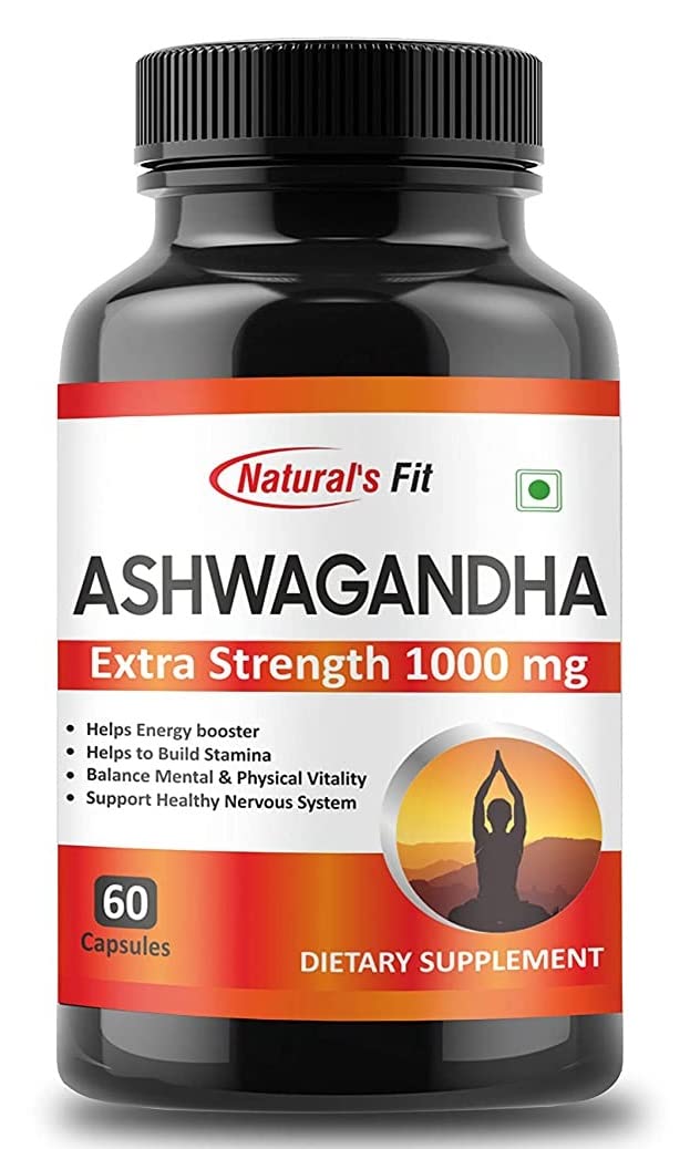 Naturals Fit Ashwagandha Capsules 1000mg 60 Pure Ashwagandha Root Extract Capsules Supplement