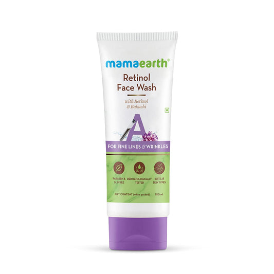 Mamaearth Retinol Face Wash for Healthy Skin | Paraben & SLS-Free | Face Care Product for All Skin Types - 100ml