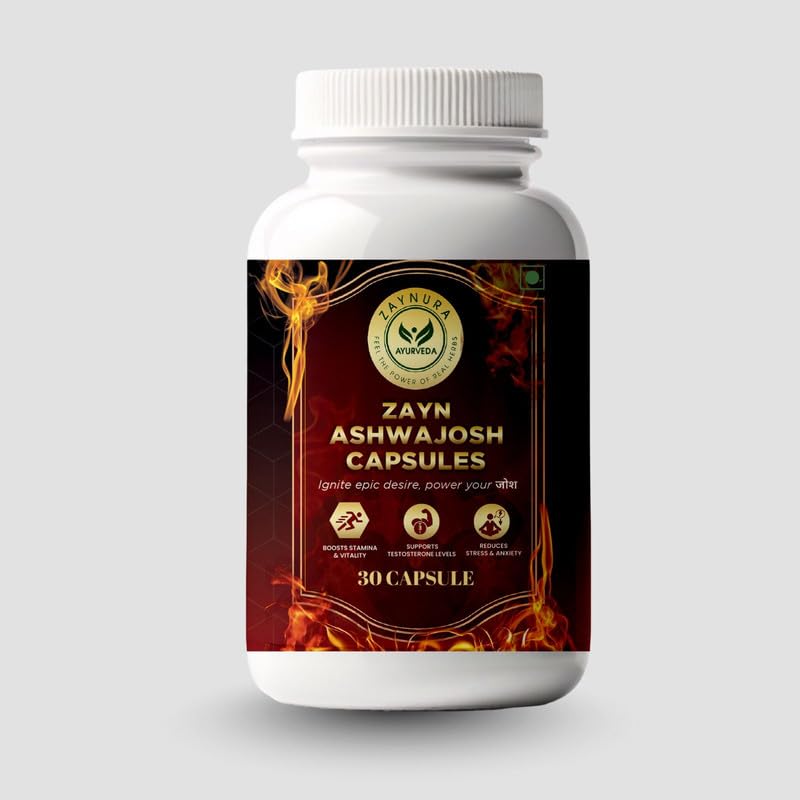 Zaynura Ayurveda Ashwajosh Capsules for Men’s Vitality – Premium Ayurvedic Stamina & Vigor Booster Elevate Your Strength, Stamina, and Confidence Naturally