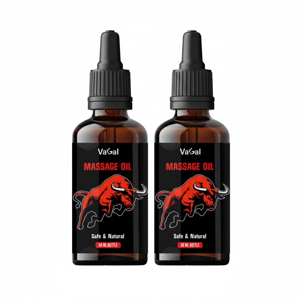 Vagal Pure Ayurvedic Massage Oil For Men | Premium Blended Ashwagandha & Shilajit Massage Oil For Men 30ML (2)