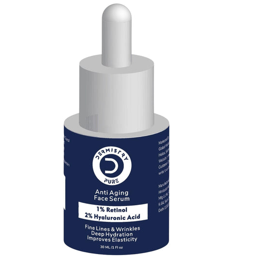 Dermistry Pure 1% Retinol 2% Hyaluronic Acid Anti Aging Face Serum