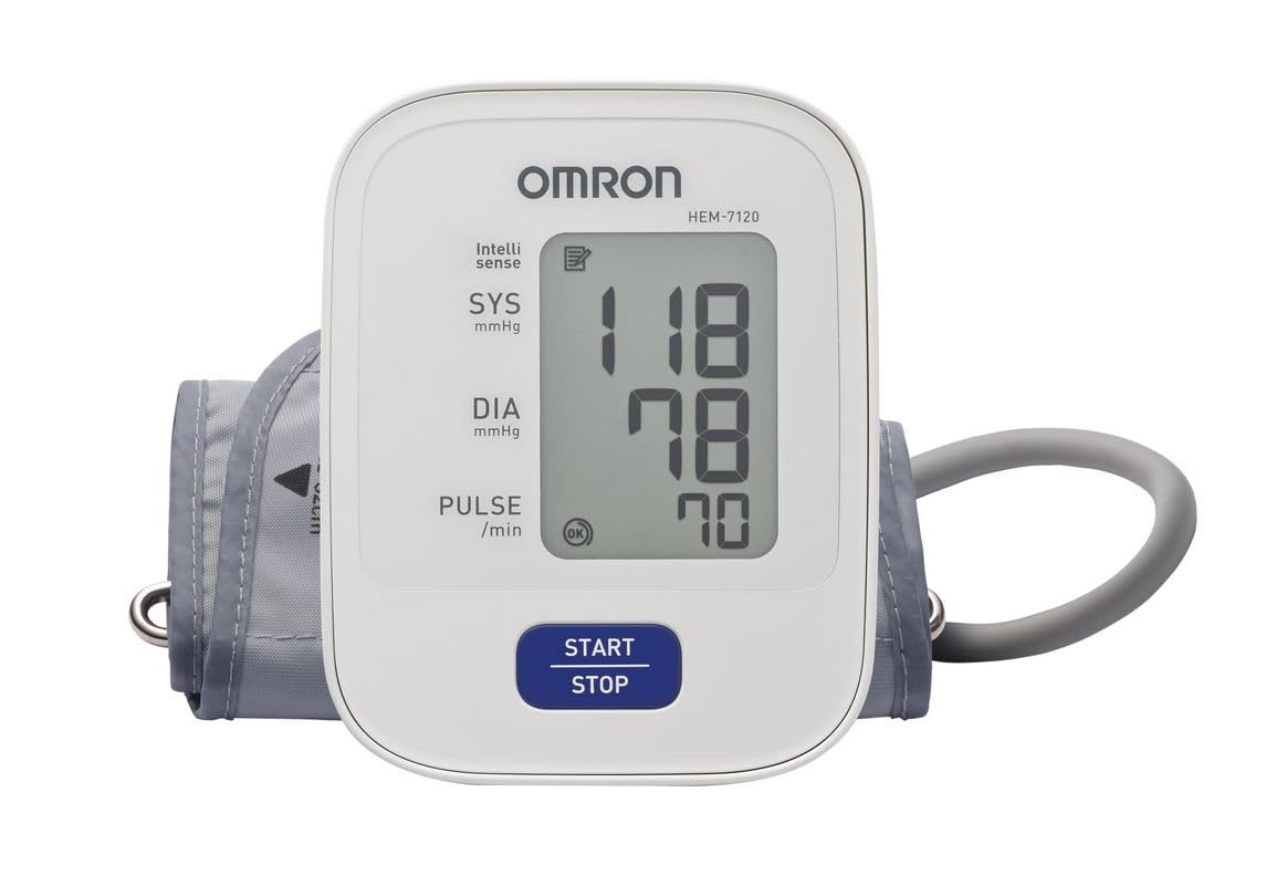 Omron HEM-7120 BP Monitor Fully Automatic Digital With Intellisense Technology For Most Accurate Measurement - Arm Circumference (22-32Cm)