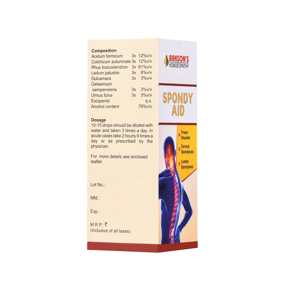 Bakson's Homoeopathy Spondy Aid Drop - 30ml