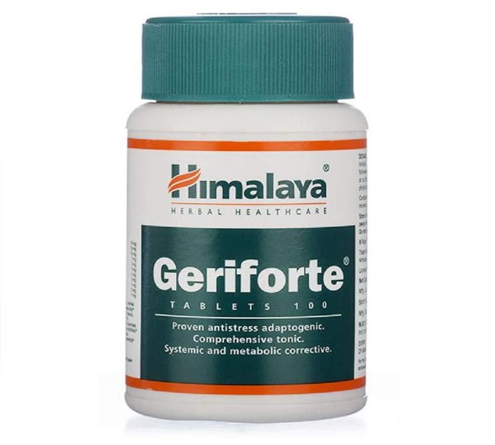 Himalaya Geriforte Tablet | Manages Stress & Metabolism - 100 Tablets