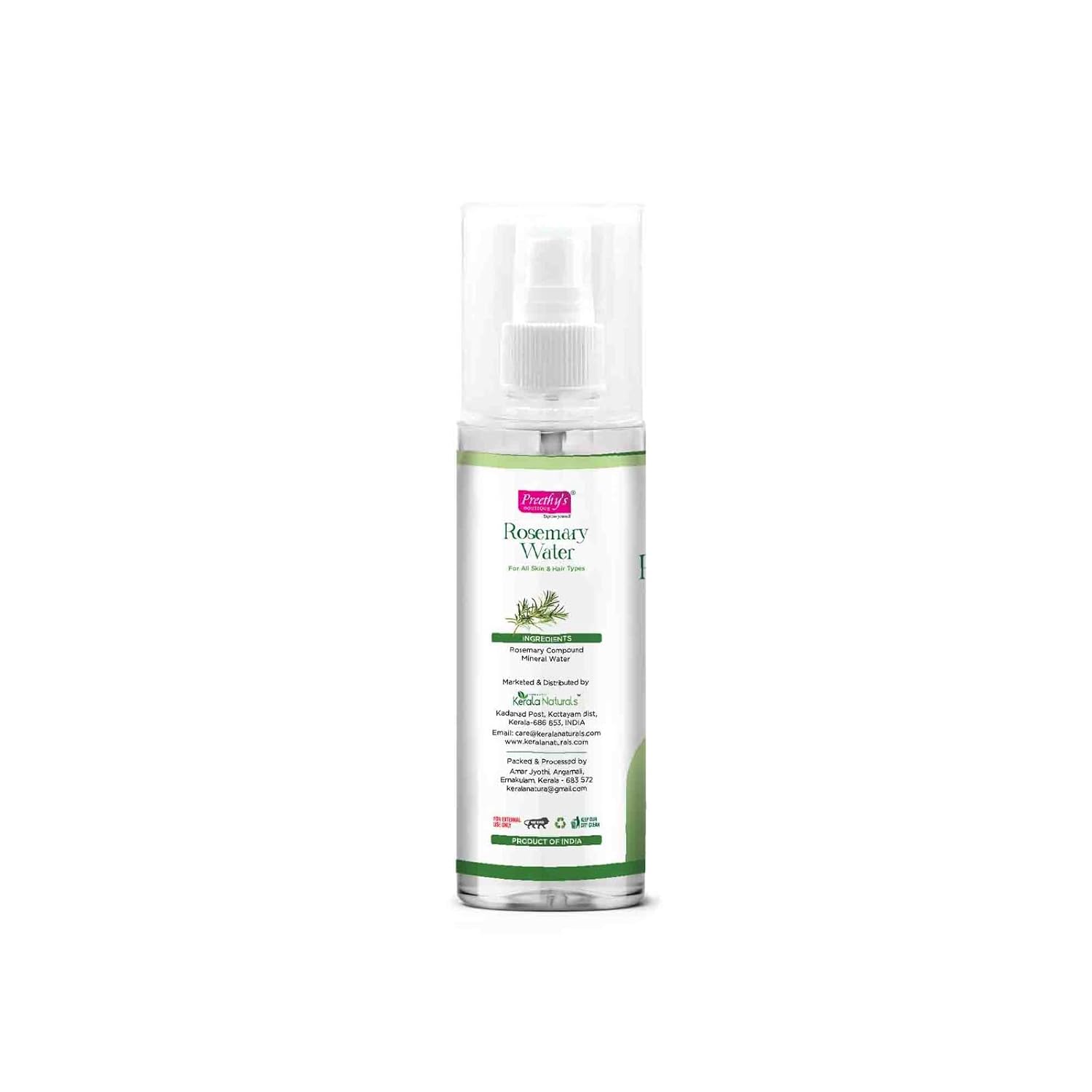 Preethy's Boutique Rosemary Water 200ml - Pure Hair Growth Spray & Scalp Tonic
