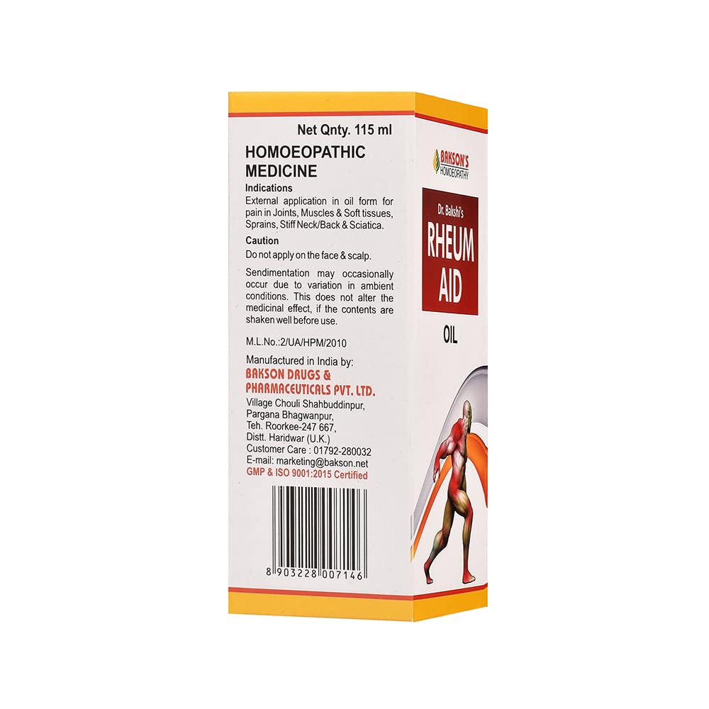 Baksons Rheum Aid Oil - 115ml - Pack of 2