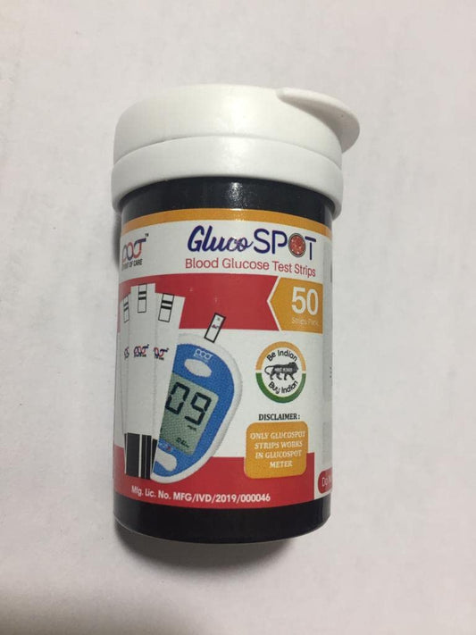 POCT GlucoSPOT Glucometer with 50 Strip | Blood Glucose Monitors