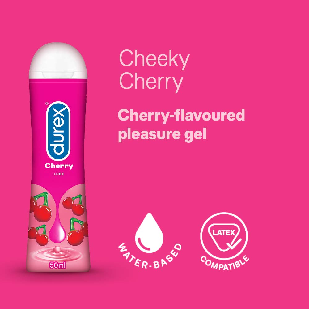 Durex Play Lubricant Gel, Cheeky Cherry - 50 ml & Durex Play Massage 2in1 Sensual - 200 ml