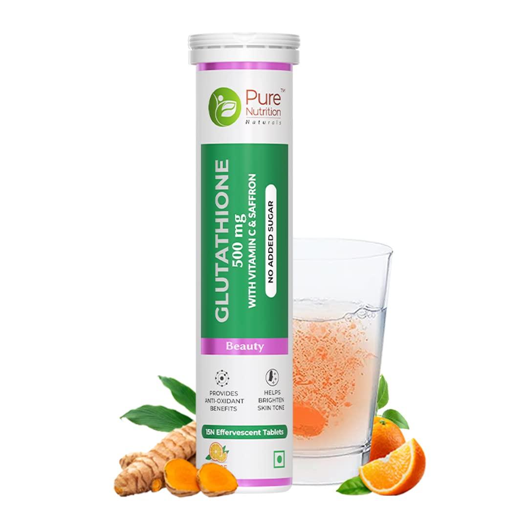 Pure Nutrition L-Glutathione Effervescent Tablets - 500mg - 15 Count