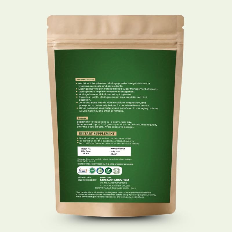 Zaynura Ayurveda Premium Organic Moringa Powder