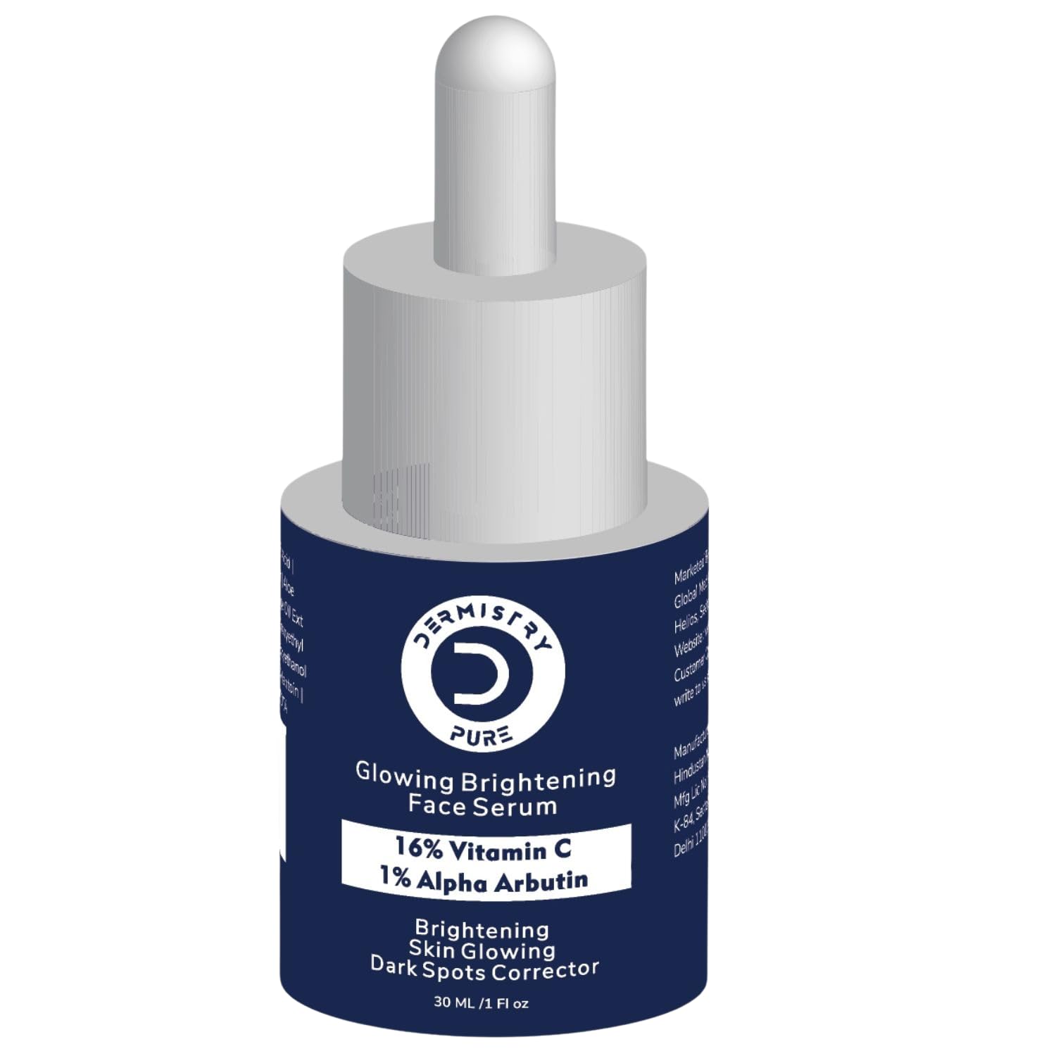 Dermistry Pure 16% Vitamin C 1% Alpha Arbutin Glowing Brightening Face Serum