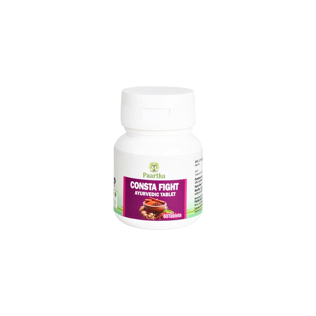 Paartha Consta Fight Ayurvedic Tablets – Herbal Digestive & Bowel Wellness Support - 60 Tablets