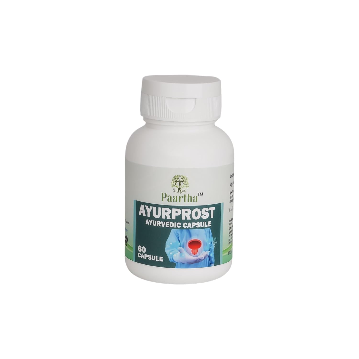 Paartha Ayurprost Ayurvedic Capsules – Herbal Supplement for Prostate & Urinary Tract Wellness Support – 60 Capsules