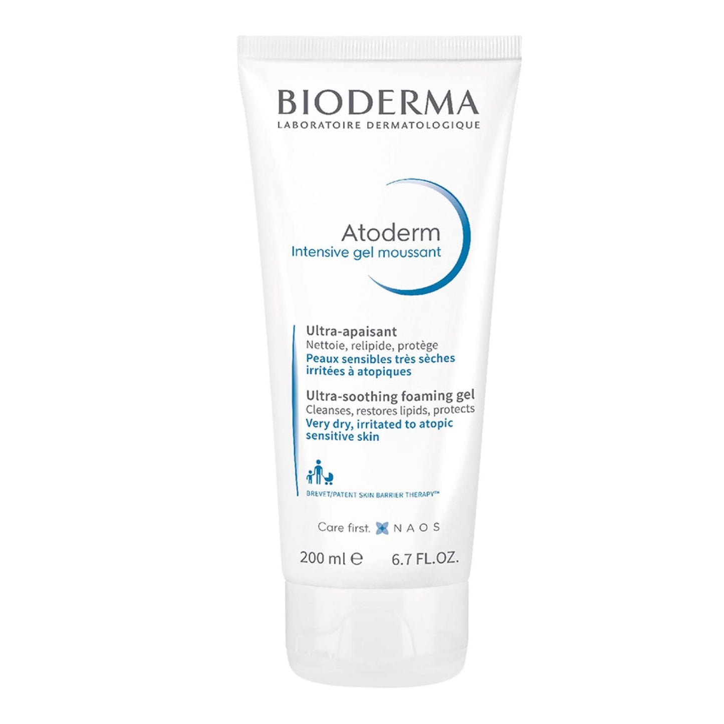 Bioderma Atoderm Intensive Moussant Face and Body Gel Wash | Paraben, Alcohol, Steroid, Colour & Fragrance-Free | Derma Care | For Very Dry, Irritated to Atopic Sensitive Skin