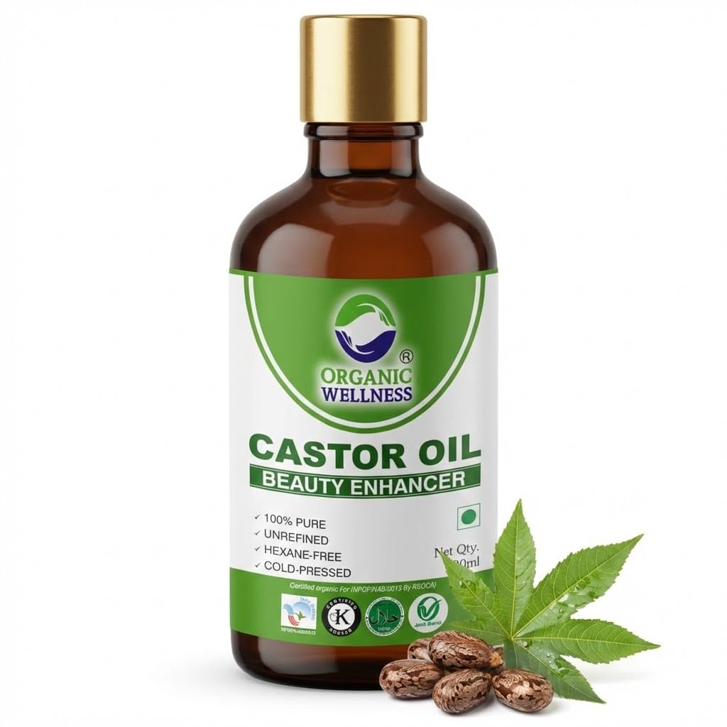 Organic Wellness Castor Oil Beauty Enhancer 100 Ml Bottle | For Healthy Skin and Strong Hair