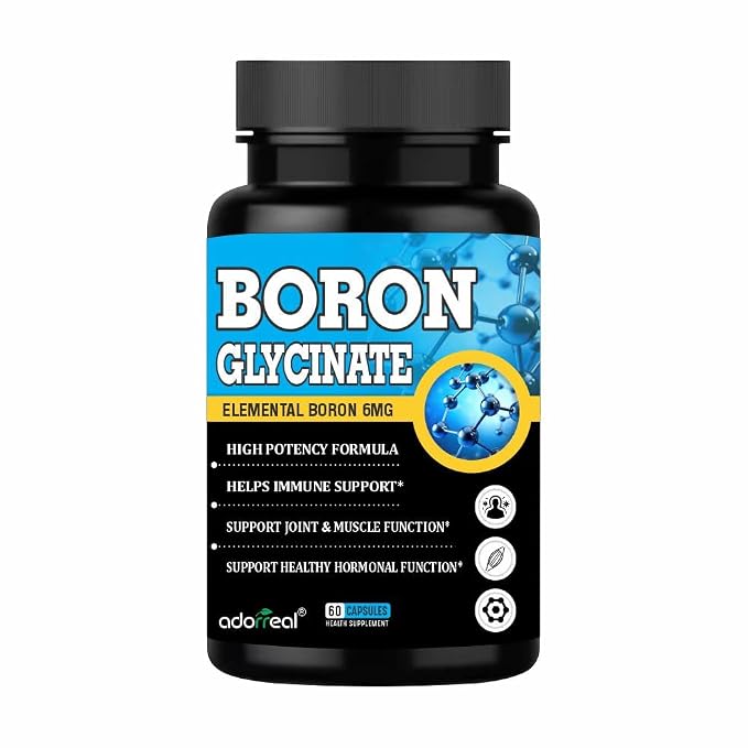 Adorreal Boron Capsules (60 Capsules) | Trace Mineral Supplement for Bone Density, Joint Comfort & Hormonal Balance