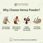 Pure Nutrition Natural Henna Powder 200g | Herbal Hair Color & Scalp Care | Natural Hair Care