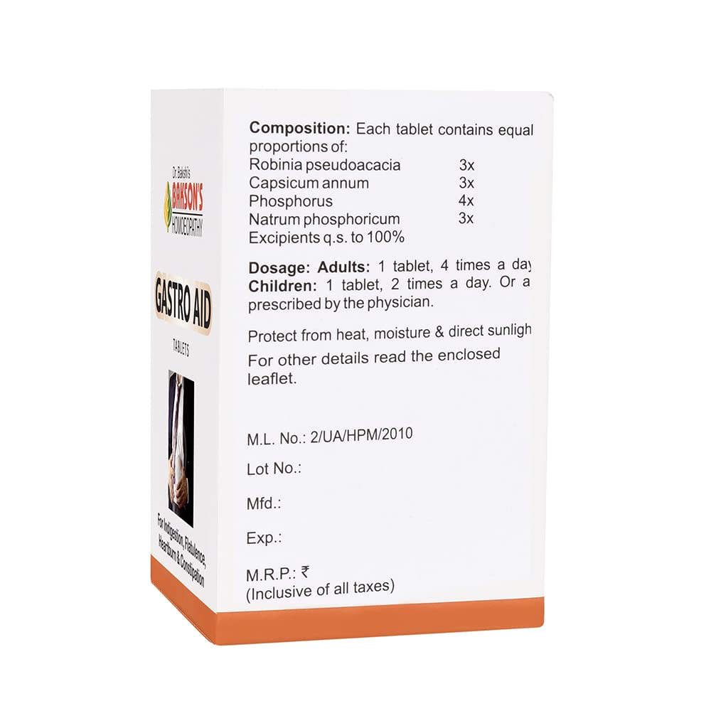 Bakson's Gastro Aid Tablet - 75 Tablets - Pack of 2