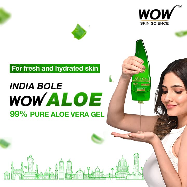 WOW Skin Science Aloe Vera Gel 99% Pure | Multipurpose Beauty Gel for Skin & Hair - 150ml