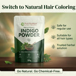 Pure Nutrition Organic Indigo Powder 200g | Natural Hair Color Powder | Herbal Hair Care