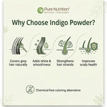 Pure Nutrition Organic Indigo Powder 200g | Natural Hair Color Powder | Herbal Hair Care