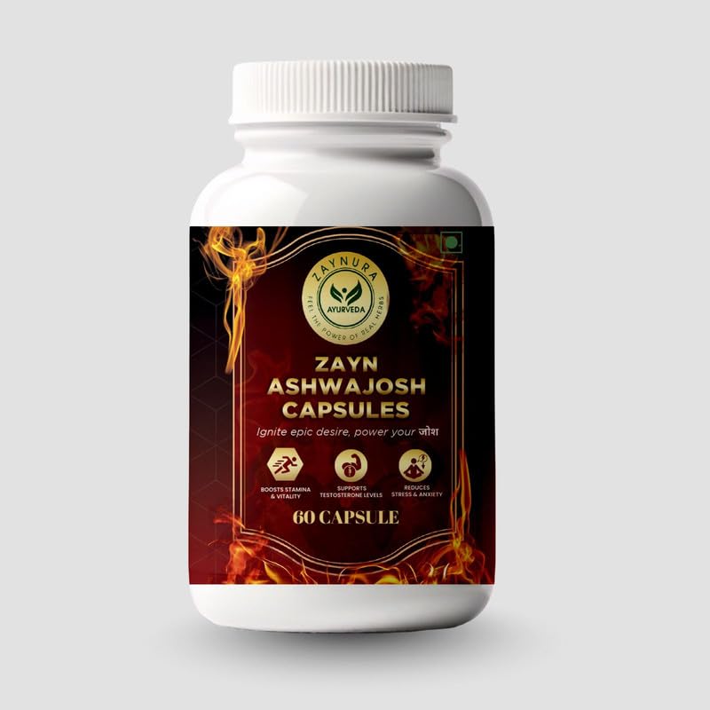 Zaynura Ayurveda Ashwajosh Capsules for Men’s Vitality – Premium Ayurvedic Stamina & Vigor Booster Elevate Your Strength, Stamina, and Confidence Naturally