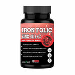 Adorreal Iron Folic Capsules (60 Capsules) | Gentle Iron Supplement for Hemoglobin, Energy & Red Blood Cell Health