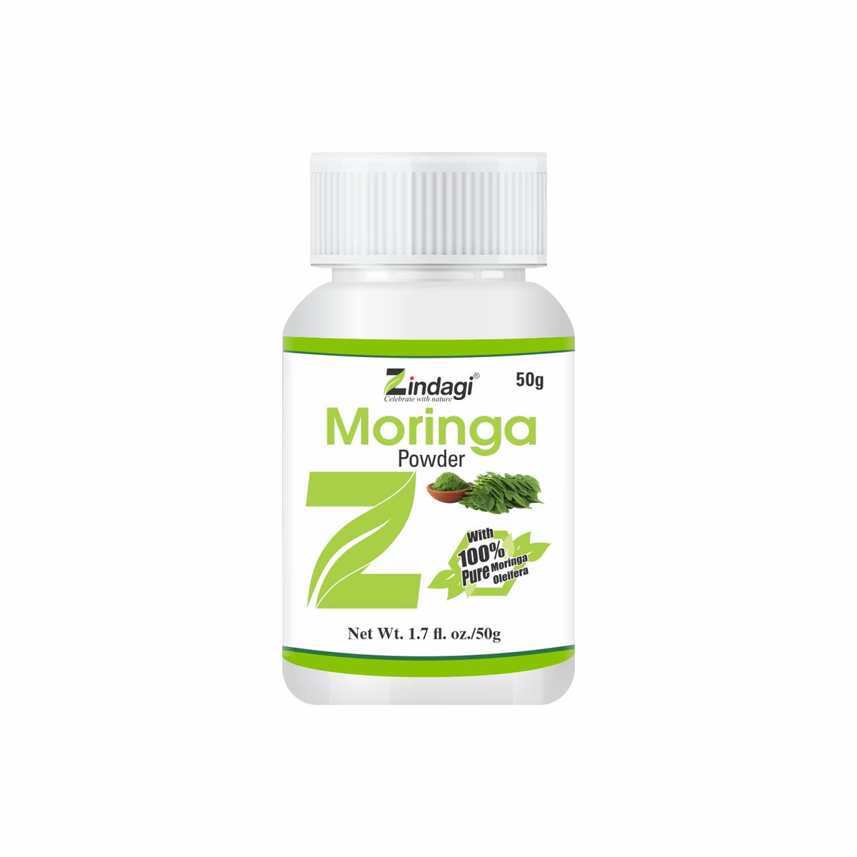 Zindagi Moringa Extract Capsules | Pure Moringa Leaf Extract Superfood Supplement (60 Capsules)