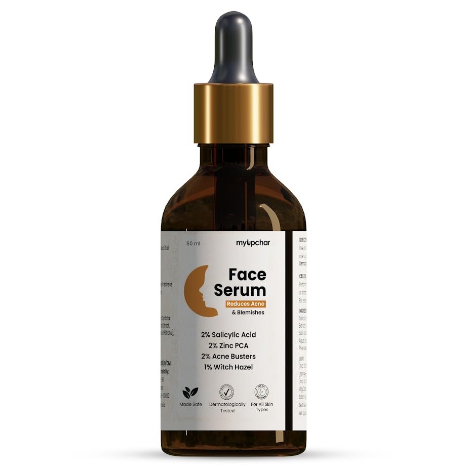 myUpchar 2% Salicylic Acid Face Serum Used for Acne, Oily Skin, Blackheads, Tightens Pores, Blemishes & Dark Spots Reduction - 50ml