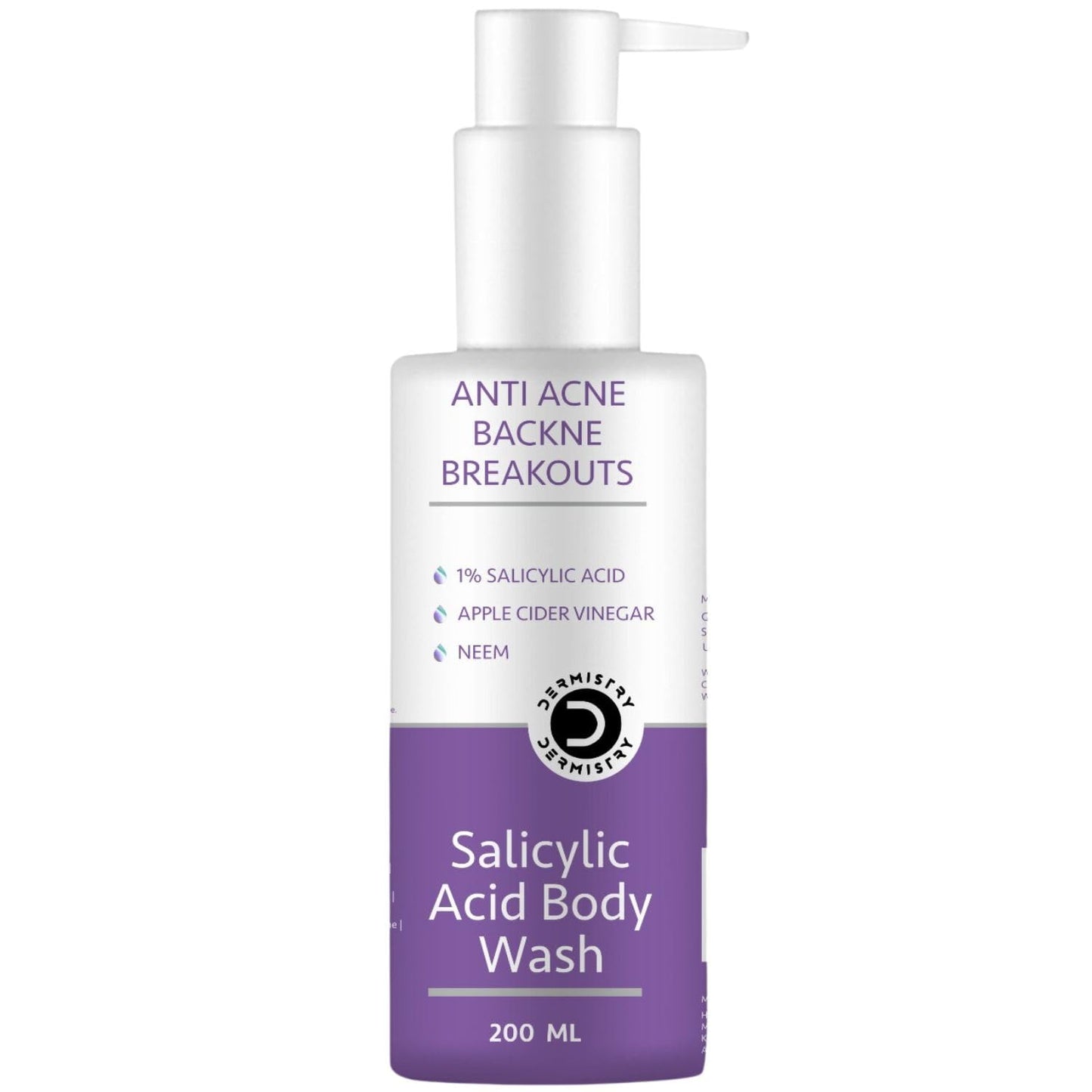 Dermistry 1% Salicylic Acid Back Acne Body Wash