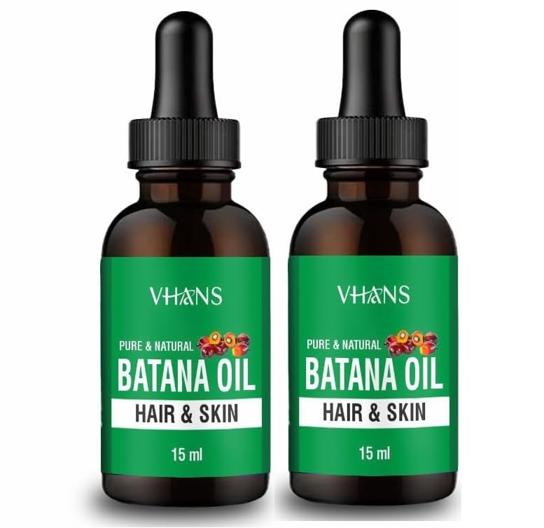 Vhans Pure Batana Oil For Hair Growth Cold Pressed Batana Oil, Hair Loss, Repair, Derived from palm nut oil For Hair & Skin (Pack of 2)