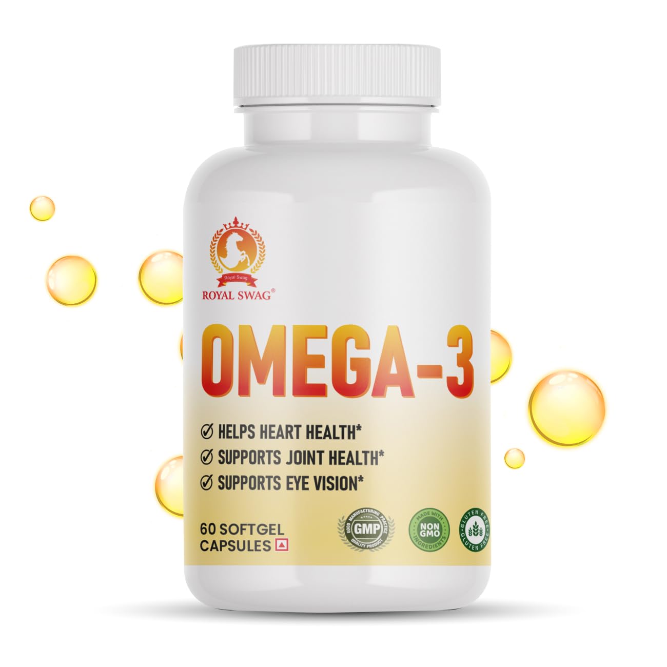 Royal Swag Omega 3 Fish Oil 1250mg - High Potency EPA & DHA (60 Capsules)