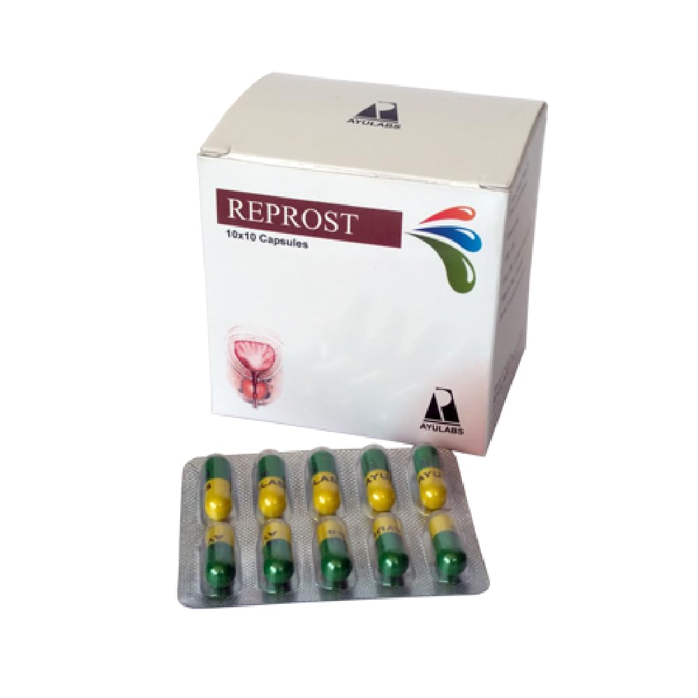 Ayulabs Reprost Capsule | Prostate Care & Urinary Tract Comfort | Pack of 100 Capsules