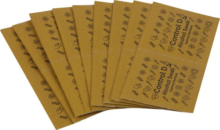 Control D Alcohol Swabs Antiseptic Prep Wipes Pads - 100 Sterile