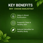 Pure Nutrition Manjistha Tablets (250mg | 90 Tablets)