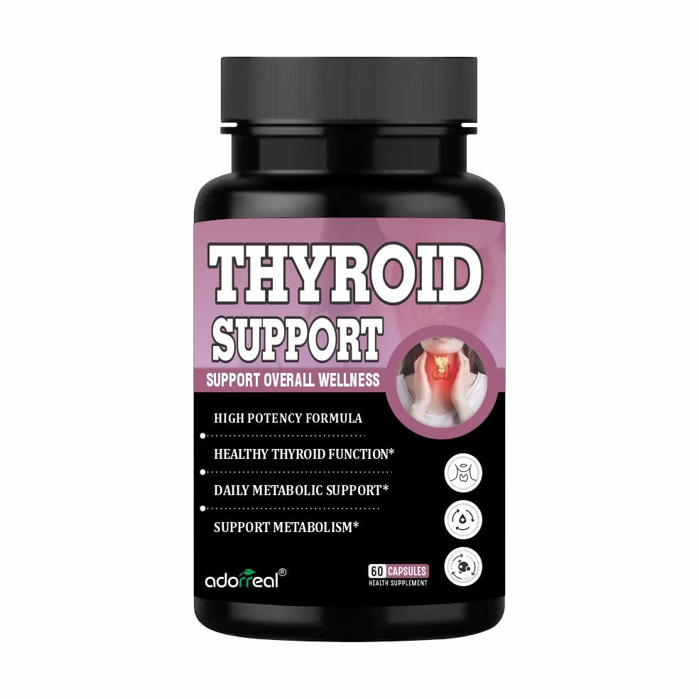 Adorreal Thyroid Support Capsules (60 Capsules) | Supports Thyroid Function, Energy Levels, Metabolism & Weight Management