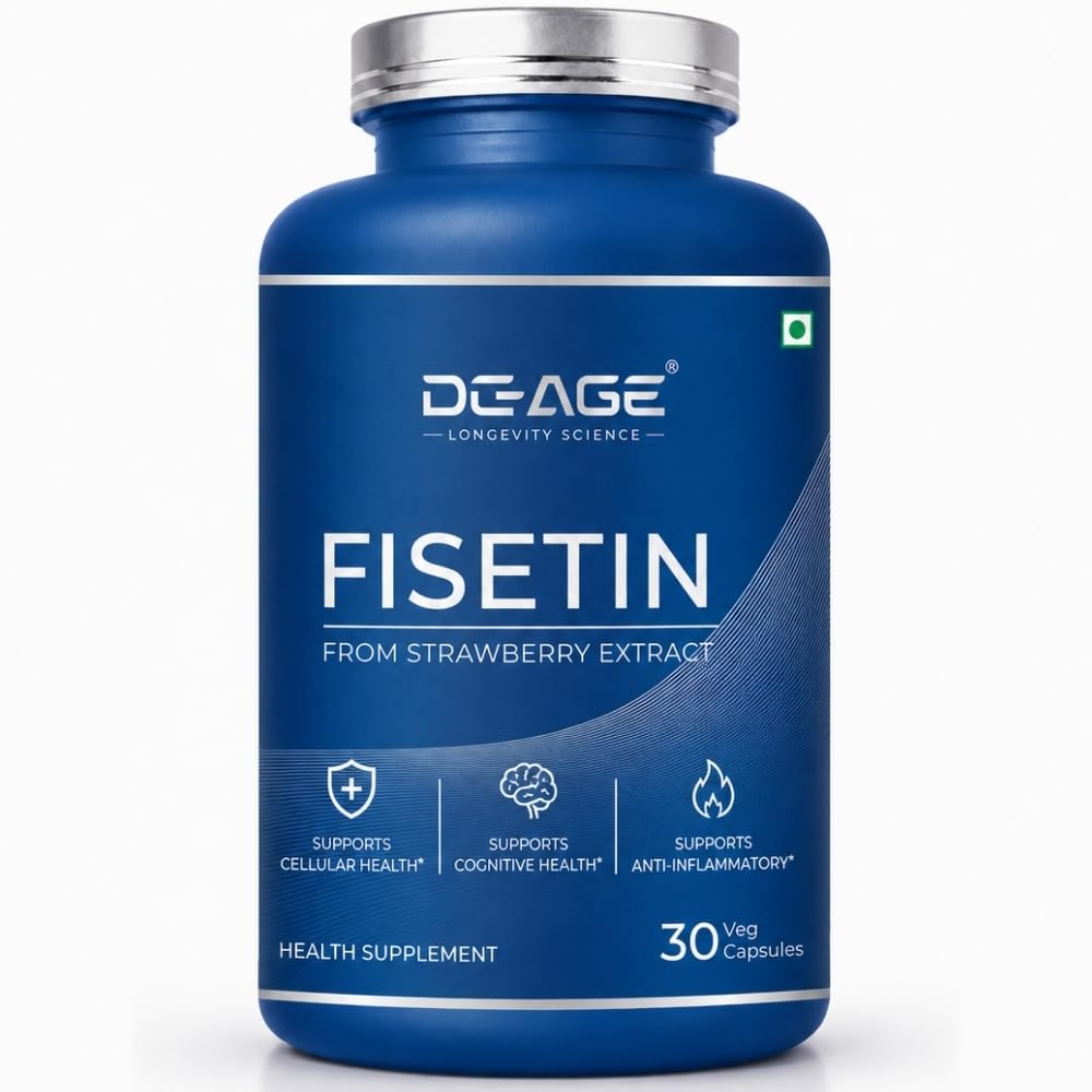 De-Age Fisetin 30 Capsules | Antioxidant & Healthy Aging Support Supplement